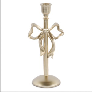 Porta Candela Fiocco Champagne 30 cm