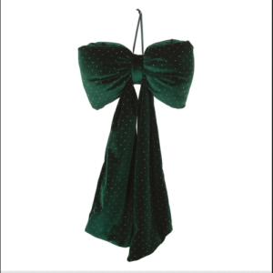 Fiocco Velluto Verde Con Strass 30 x 60 cm