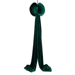 Maxi Fiocco Velluto Verde Con Strass 44 x 210 cm