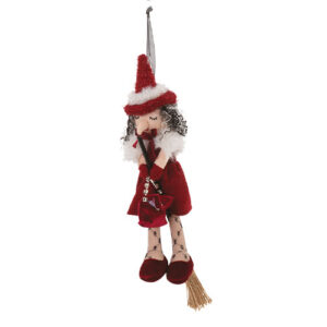 Befana Royal Venice Con Scopa Volante 35 cm