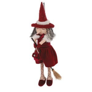 Befana Royal Venice Con Scopa Volante 75 cm