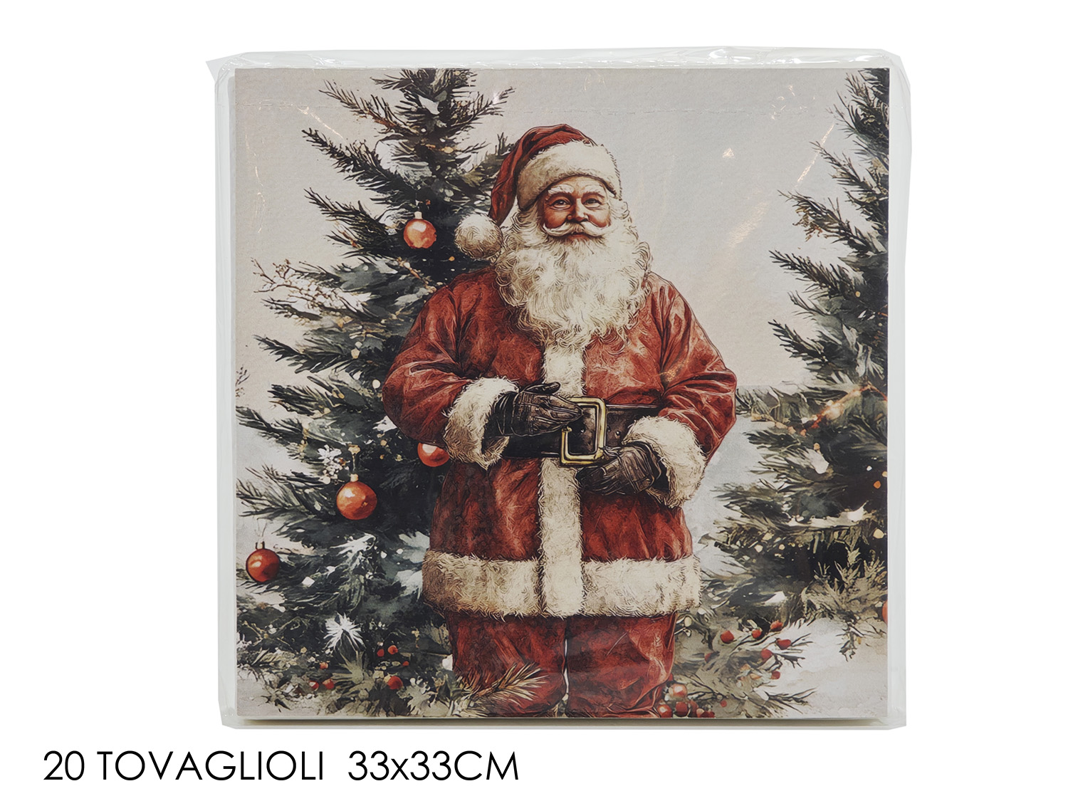20 Tovaglioli Natalizi Babbo Natale 33 x 33 cm