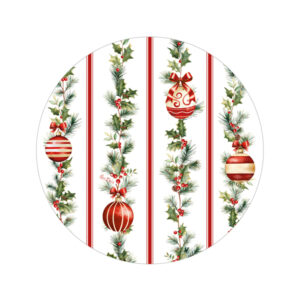 8 Fondine Stripes And Christmas 24 cm
