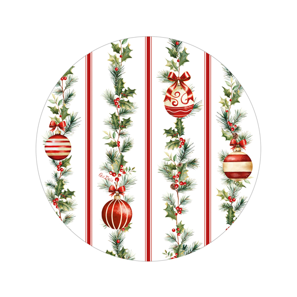 8 Fondine Stripes And Christmas 24 cm