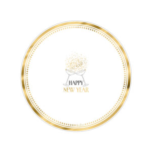 8 Piatti Happy New Year Cin Cin 23 cm