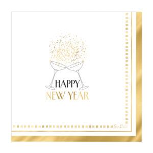 16 Tovaglioli Happy New Year Cin Cin 33 x 33 cm