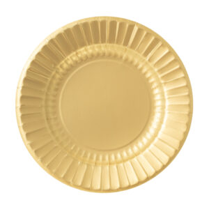 8 Piatti Round Oro Satin 27 cm