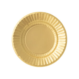 8 Piatti Round Oro Satin 21 cm