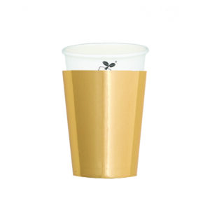 8 Bicchieri e 8 Cover Oro Satin 250 cc