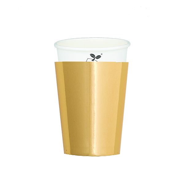 8 Bicchieri e 8 Cover Oro Satin 250 cc
