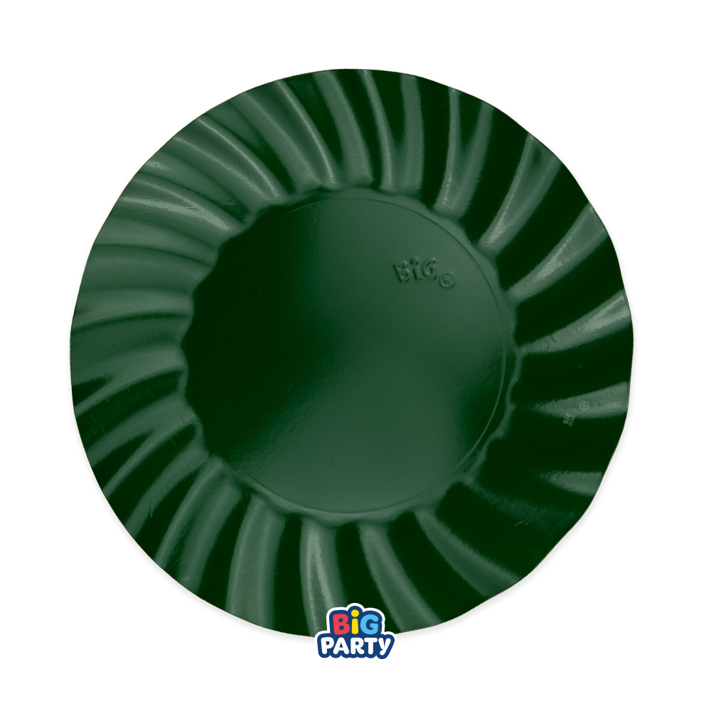 6 Piatti Wavy Verde Foresta 25 cm