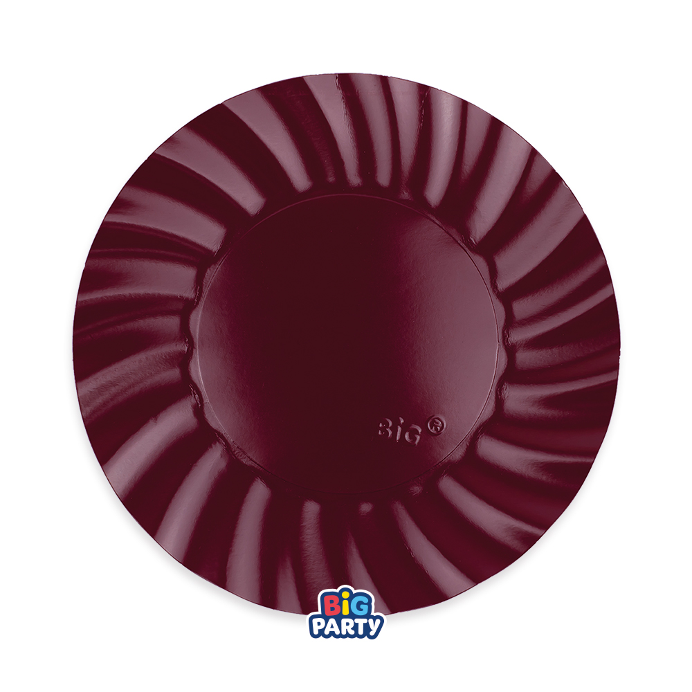 6 Piatti Wavy Borgogna 25 cm