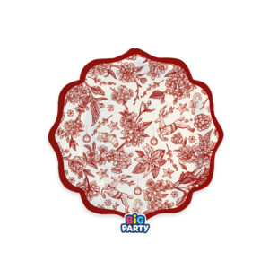 6 Piatti Red Chinoiserie 20 cm