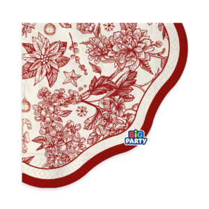16 Tovaglioli Red Chinoiserie 33 x 33 cm
