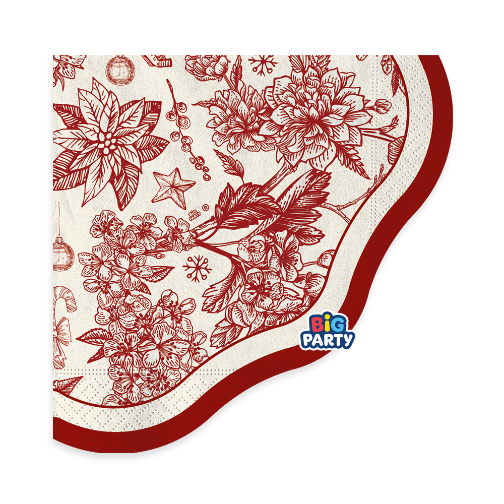 16 Tovaglioli Red Chinoiserie 33 x 33 cm