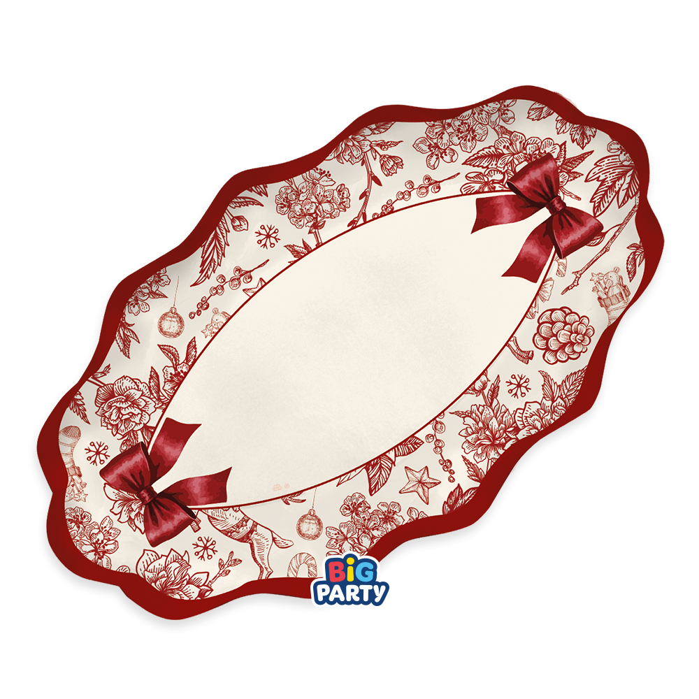 2 Raviere Red Chinoiserie 36 x 20 cm