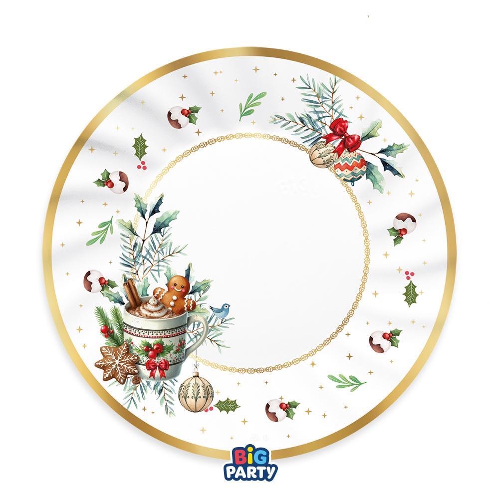 6 Piatti Tartan Gingerbread 25 cm