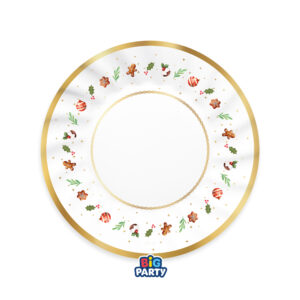 6 Piatti Fondi Tartan Gingerbread 24 cm