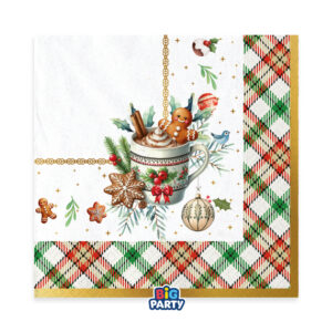 16 Tovaglioli Tartan Gingerbread 33 x 33 cm