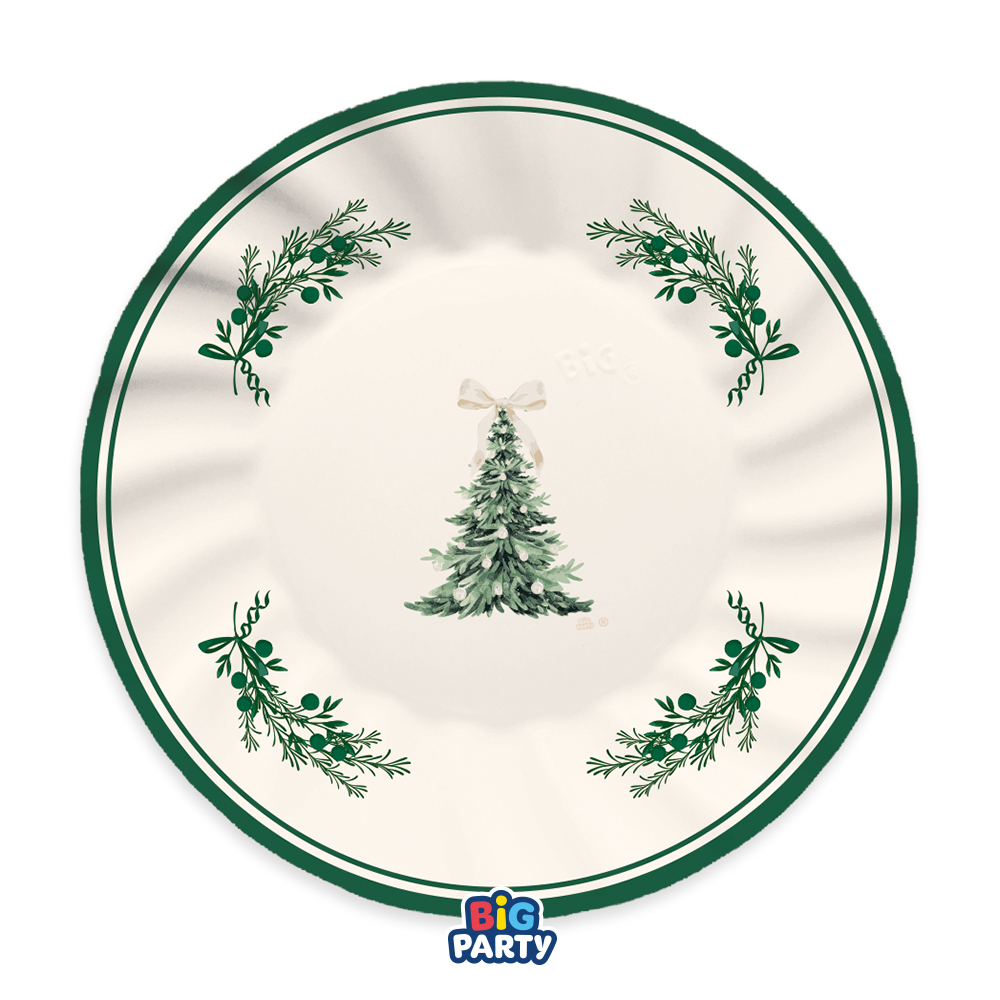 6 Piatti Green Christmas 25 cm