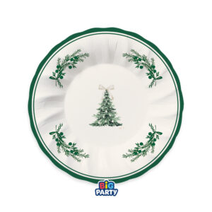 6 Piatti Fondi Green Christmas 24 cm