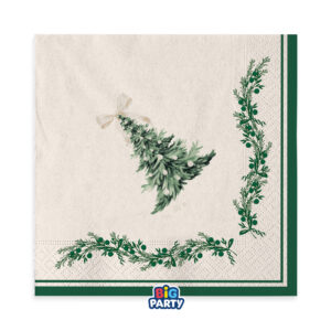 16 Tovaglioli Green Christmas 33 x 33 cm