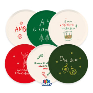 6 Piatti Mix Spirito Del Natale 18 cm