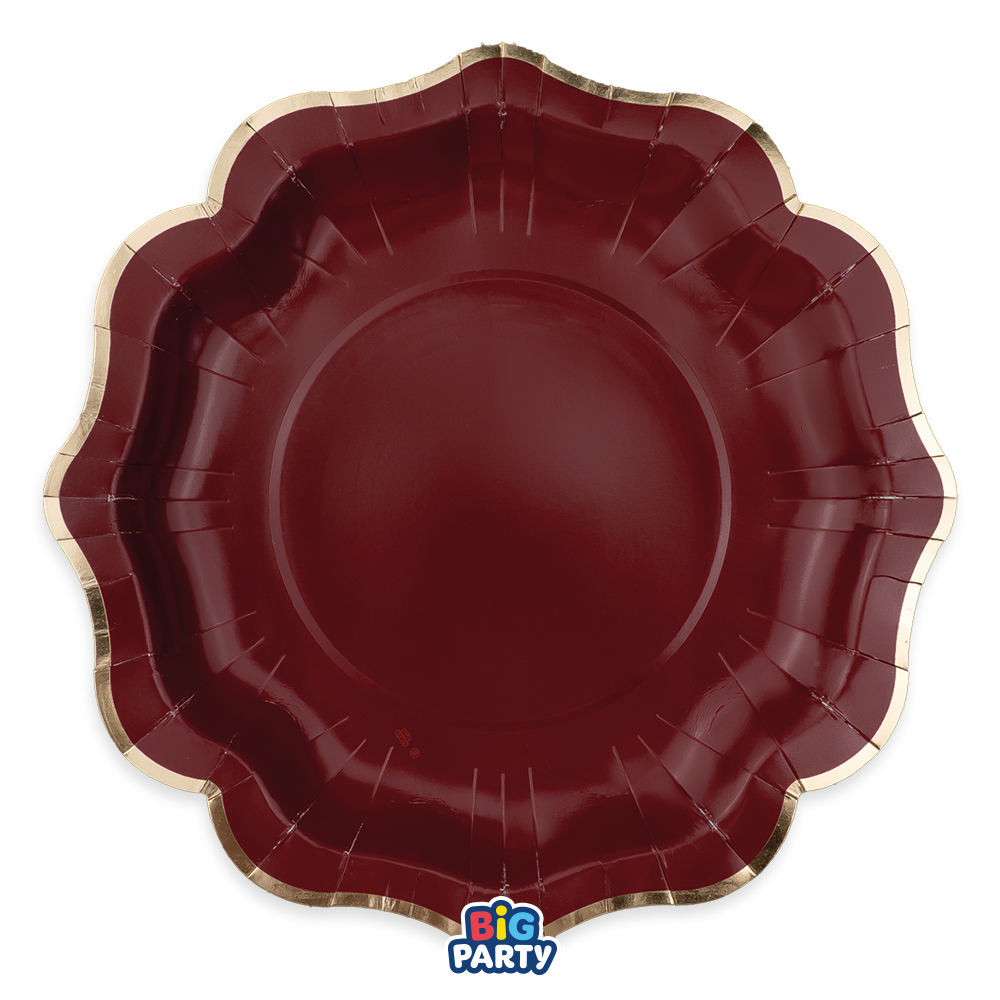 6 Piatti Harmony Bordeaux Gold 25 cm 6 Piatti Harmony Bordeaux Gold 30 cm