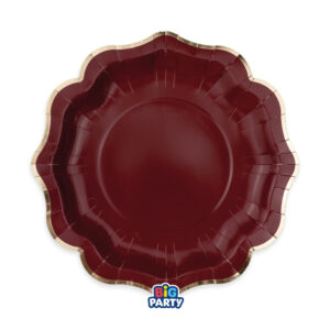 6 Piatti Fondi Harmony Bordeaux Gold 24 cm